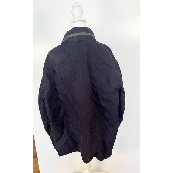 Vintage Orvis Chore Coat Jacket Size XL Denim Utility Hideaway Hood BLUE - Picture 5 of 7